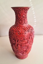 Chinesische Vase - Rotlack -