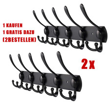 2x Exklusive Edelstahl Wandgarderobe Garderobe Hakenleiste Garderobenhaken Haken