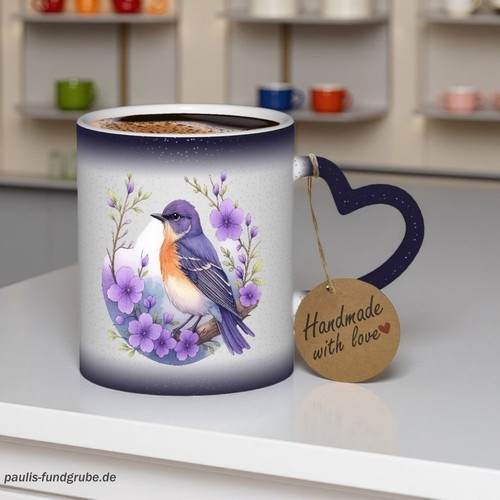 Farbwechsel tasse vogel mit - vogel,