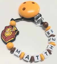 Schnullerkette mit Namen❤️Mädchen❤️JUNGE❤️König der Löwe❤️Nucki❤️Schnuller❤️BABY