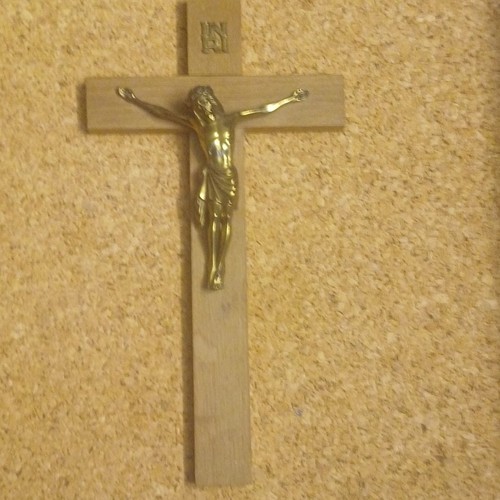 Wandkruzifix holzkreuz braun - wandkruzifix,