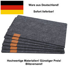 6 Teile - Platzsets Filz Leder