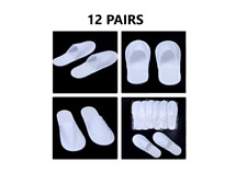 12 PAAR SPA HAUSSCHUHE HOTELPANTOFFELN GÄSTEPANTOFFELN GESCHLOSSENE ZEHE HANDTUCHPANTOFFELN