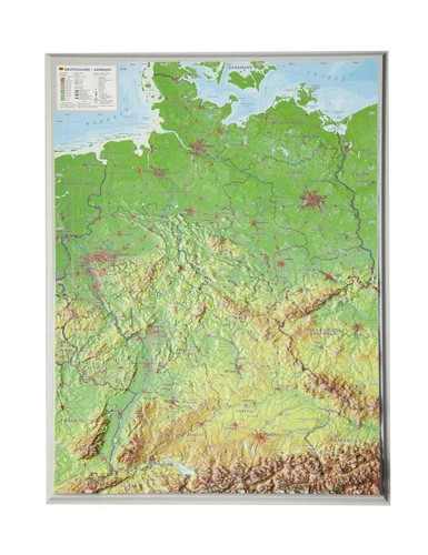 Reliefkarte deutschland klein - reliefkarte,