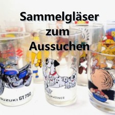 Sammelgläser mit bunten Motiven – Auswahl möglich – Trinkgläser für Fans