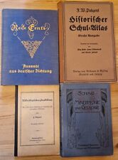 4 Bücher Hist.Schul-Atlas Große Ausgabe 1934 Dichtung Geologie Mikroskop.Praktik