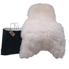 Schaffell 130-140 cm groß weiß XXL echt Lammfell Merino ökologische Gerbung