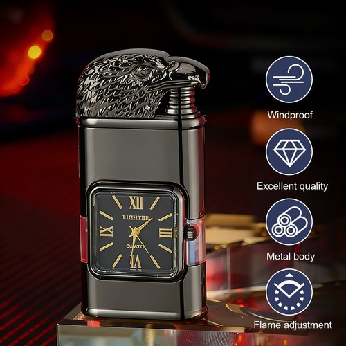 Feuerzeug mit uhr gas - feuerzeug,