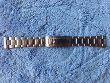 Stahl Glieder Uhrenarmband Silber mit Faltschließe Verstellbar