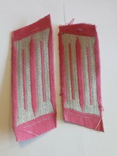 Feuerwehr Kragenspiegel gewebt nicht vernäht Alte Originale 1 Paar (c399A)