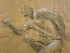 KOHLESTIFT KREIDE ZEICHNUNG