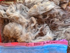 850 gr. Alpakawolle, A-Wolle, grau(37), Rohwolle, Bastelwolle, Füllwolle,
