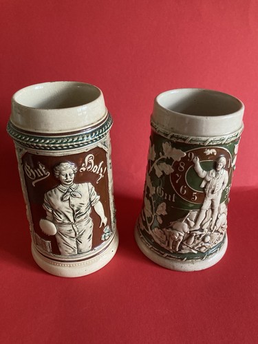 Zwei krüge kegler bierkrug - zwei, krüge,