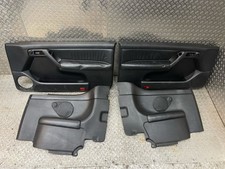 VW Golf 4 Cabrio Seitenverkleidung Türpappen Pappen Leder Schwarz #34773