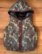 100%ORIG DUVETICA DOWN WESTE DAUNEN JACKE GR.50 M SCHWARZ /CAMOUFLAGE WENDBAR