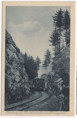 Oberharz die brockenbahn im - ak,