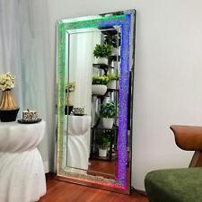 RGB Wandspiegel Hängespiegel Badspiegel mit LED Kristallakzenten 120x60cm LUXUS