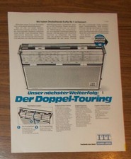 Seltene Werbung ITT Schaub-Lorenz TOURING STUDIO 104 Kofferradio #1 1973