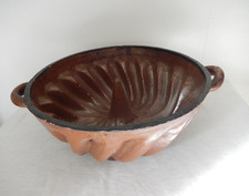  Alte  Keramik Gugelhupf Form Backform  rund Durchm oben ca 25,5 cm Höhe ca 10,5