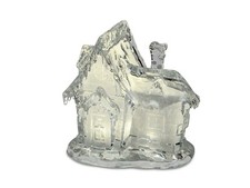 Formano Winterhaus mit LED und Timer aus klarem Acryl kunstvoll gestaltet 16 cm