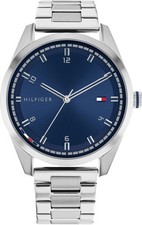 TOMMY HILFIGER Quarzuhr 1710455  43 mm Edelstahlarmband Silberfarben