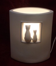 Gilde Porzellan Lampe Ellipse