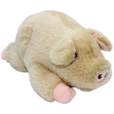 Vintage Sunkid Glücksschwein, liegend Kuscheltier 20cm Gebraucht Schwein