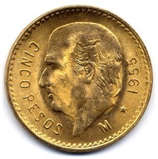 Mexiko: 5 Pesos 1955 M - Cinco