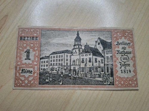 Notgeld stadt berlin - stadt, mitte