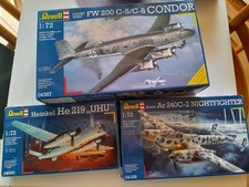 3 Flugzeug-Modellbausätze Maßstab 1:72 Komplett Ungebaut 2. Weltkrieg WW2