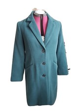 Damen Wollmantel Größe L Petrol Grün Herbst