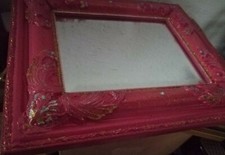 Schöner Mädchen SpiegelGerahmt Pink Wandspiegel Kinderzimmer