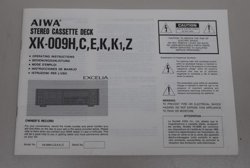 Org aiwa 009h - org., xk-009h