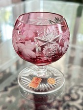 Nachtmann Traube Cognac Schwenker hellrote Überfangglas H 10 cm Vintage Sammlung