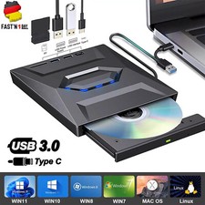 7 in 1 USB 3.0 Externes Laufwerk DVD CD UHD 4K Brenner Player für Laptop PC