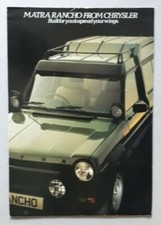 Chrysler Matra Rancho Brochure