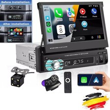 1DIN Autoradio Bluetooth 7 Zoll Bildschirm Touchscreen Radio Rückfahrkamera
