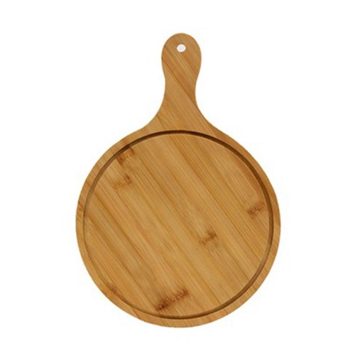 Rustikales pizzablett aus holz - pizzablett,