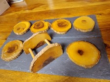 Untersetzer Baumstamm (6er Set) 8cm aus Holz Holzuntersetzer Tischschoner Natur