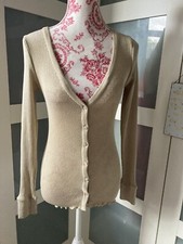 rosemunde copenhagen Strickjacke Cardigan Gold Geripptere Gr M