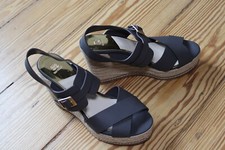 Navyboot Wedges Neu ohne Etikett Größe 40 grau Leder Plateau