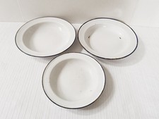 Antik 30er 3x Emaille tiefe