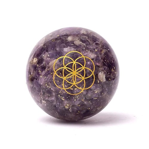 Orgonit kugel amethyst mit - kugel,