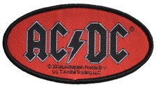 AC/DC - Oval Logo gewebter Aufnäher - woven Patch Neu & Official!