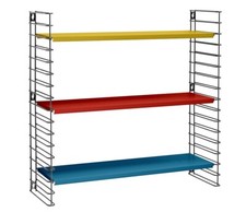 METALTEX 377603328 Bücherregal TOMADO mit 3 bunten Böden u. schwarzen Seiten ...