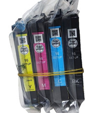 4x Orig. Epson Nr. 16 - BK/C/M/Y - SETUP INSTALL Inks Tintenpatronen Set Satz