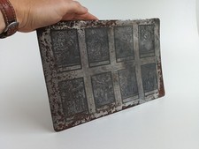 Fund Druckplatte Druckstock Klischee Stempel Stahlstich Buchdruck Sakrale Kunst