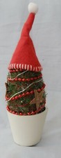 Dekotopf Künstlicher Tannenbaum mit Nikolausmütze Weihnachtsdeko gebraucht