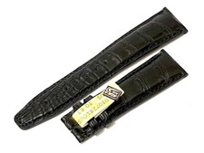 IWC Kroko Leder Armband 22/18 Schwarz für Dornschliesse mit IRV-Zeichen – Neu
