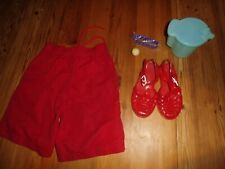 Sandalen Badelatsche Gr. 26 rot, Short Palomino, Hüpfball, Tupperware Trinktasse